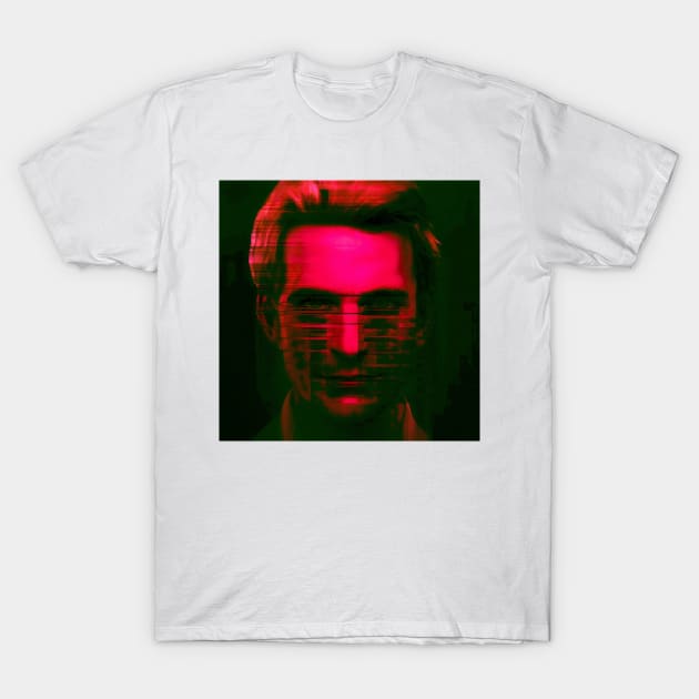 Entity - Creepy Horror Portrait Glitch Art T-Shirt by raspberry-tea